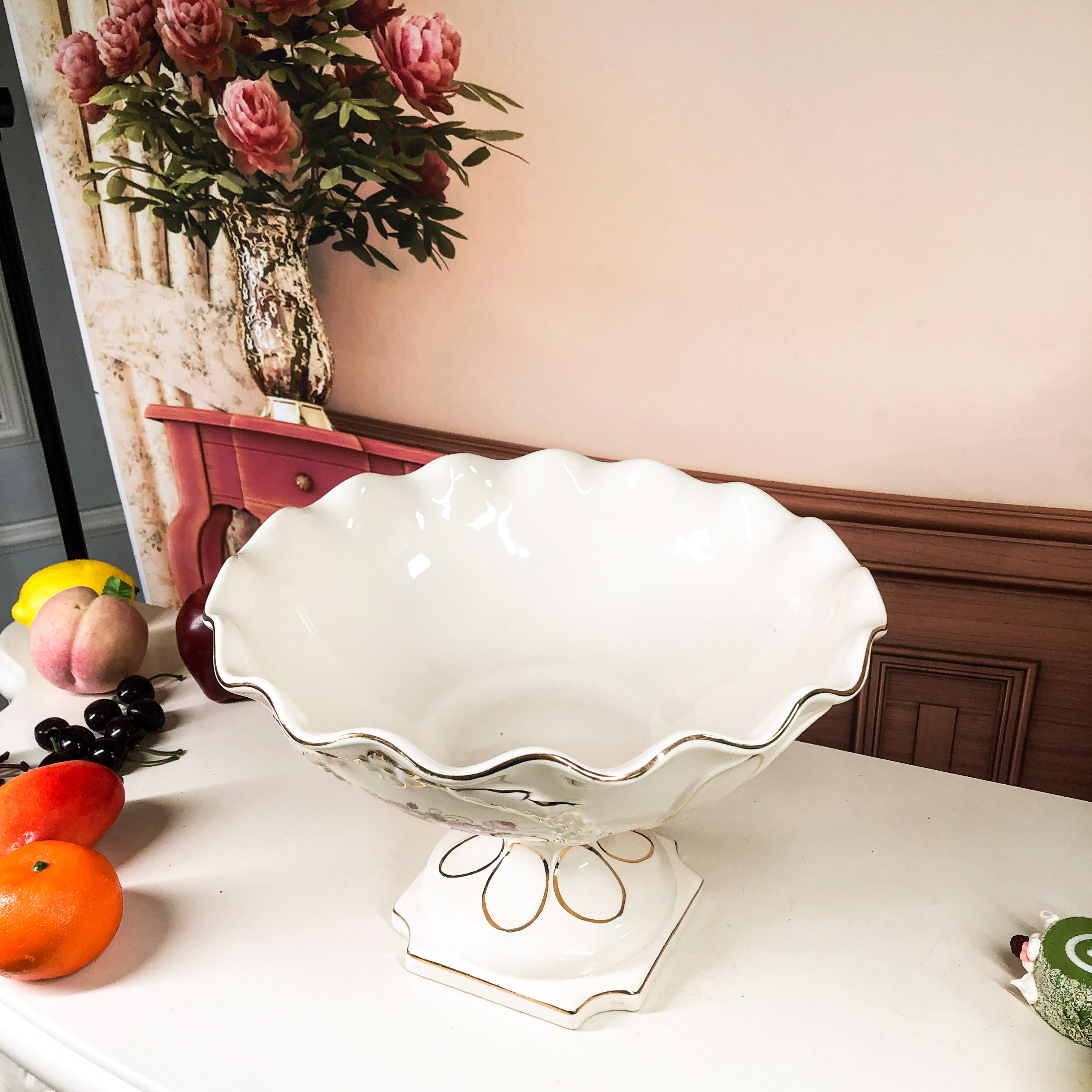 Đĩa quả Tân Cổ Điển Tối Giản Sang Trọng -DQ16