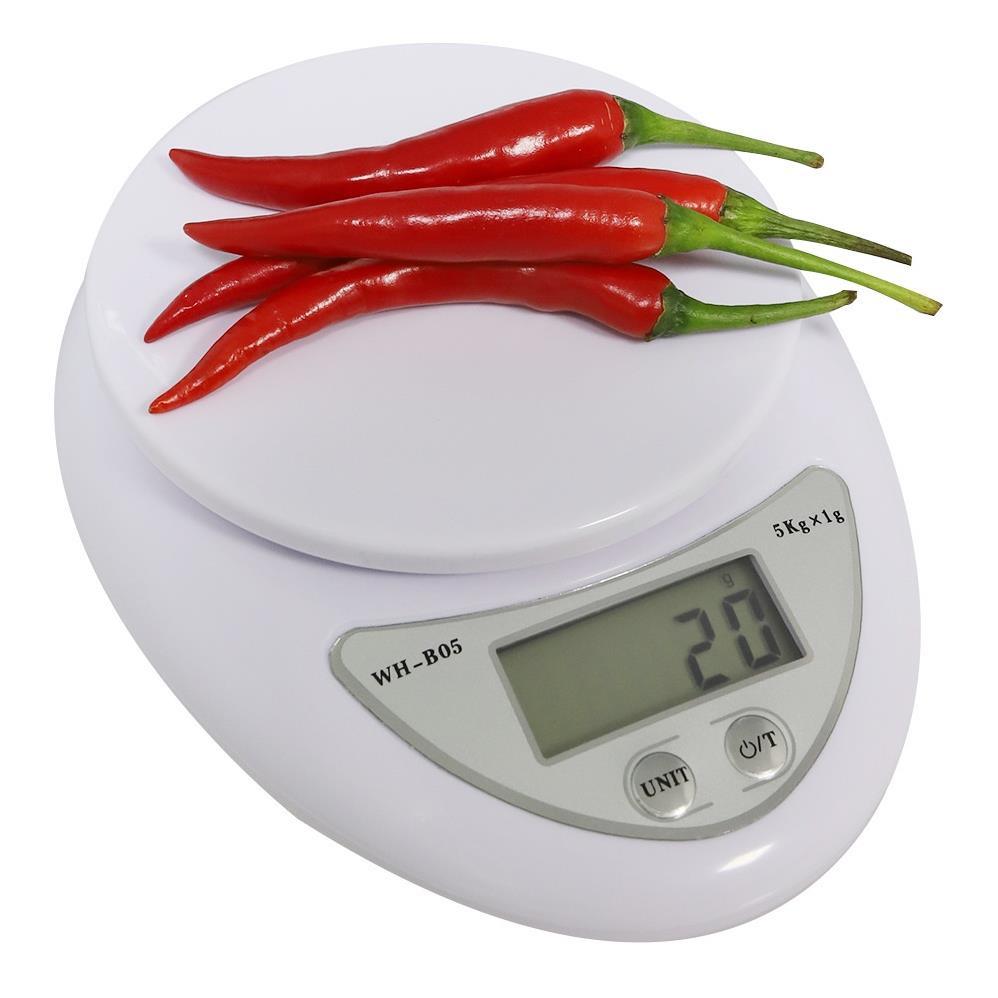 Cân Tiểu Ly Thực Phẩm, Cân Điện Tử Làm Bánh Nhà Bếp Định Lượng 1g - 3kg - 5kg Kèm 2 Viên Pin AAA