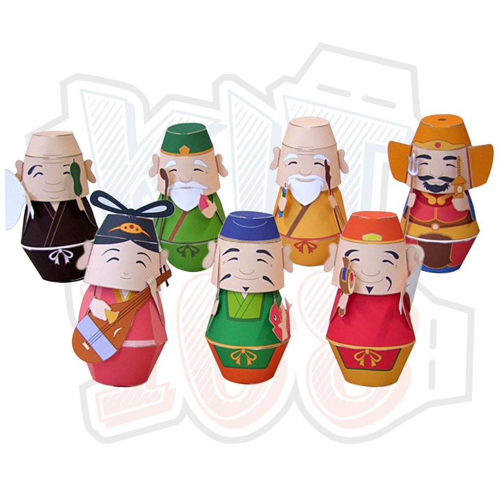 Mô hình giấy đồ chơi The Seven Lucky Gods