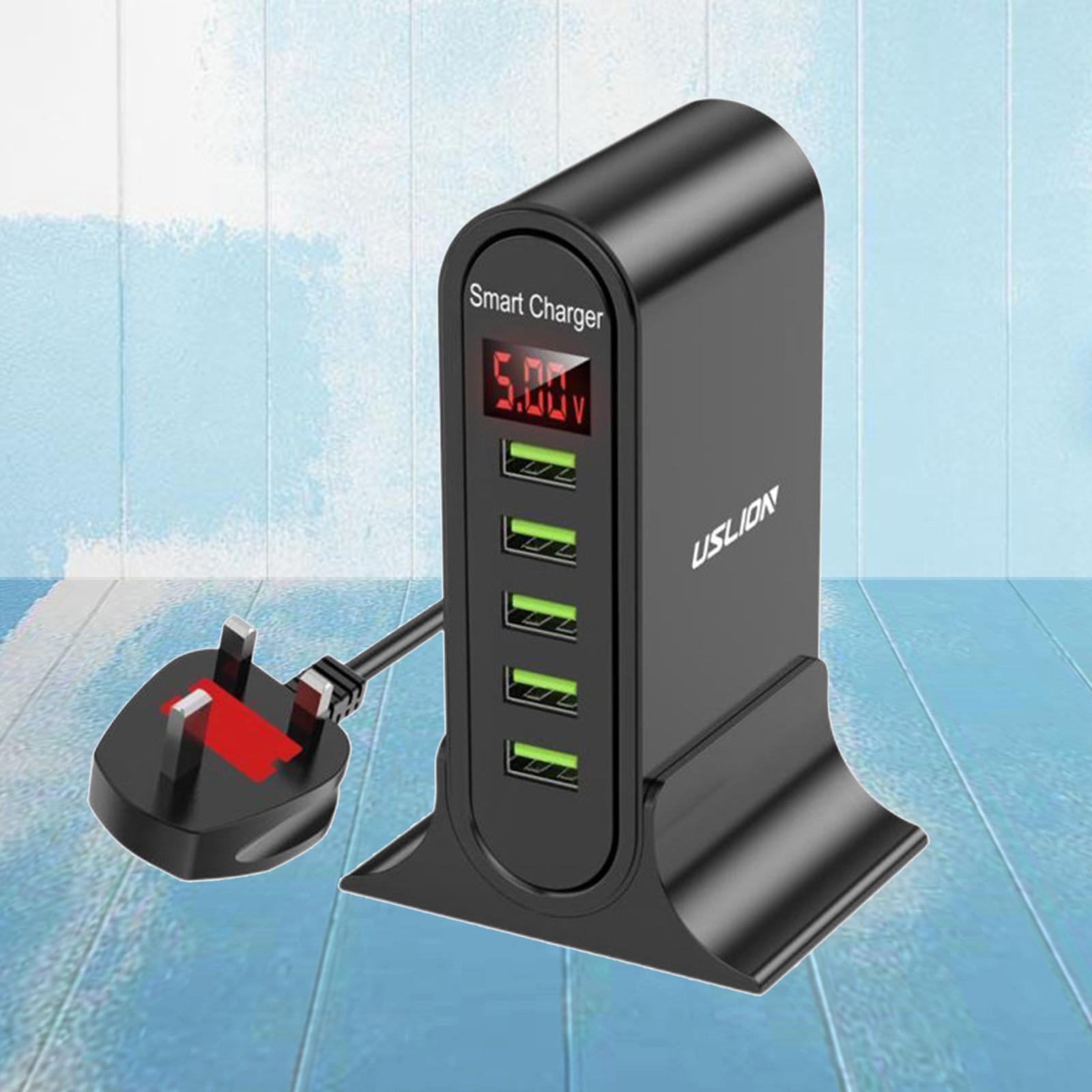 5 Port Universal USB Charging Station for Wall Home Office Working