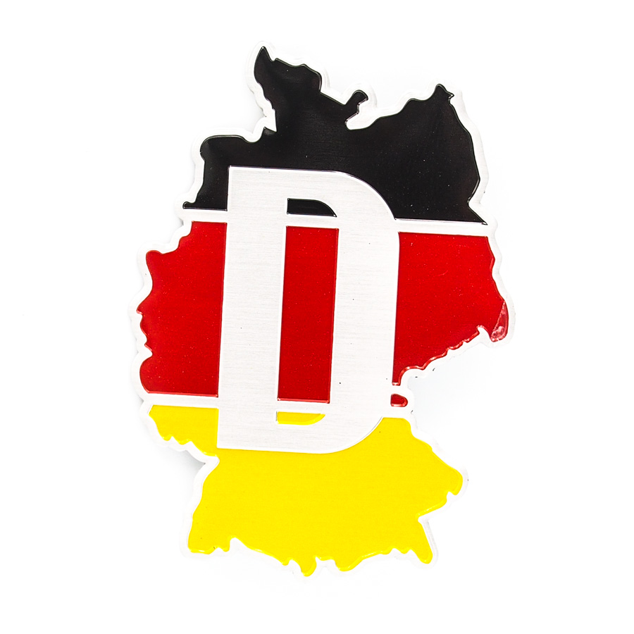 Sticker hình dán metal cờ Đức - miếng lẻ - Bản đồ 5.5x5.5cm