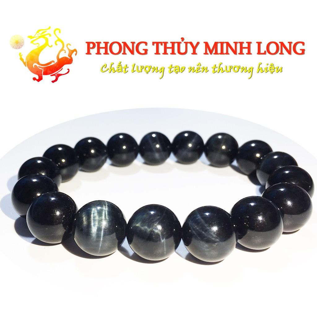 Vòng tay đá mắt hổ Chim Ưng Xanh Đen chất lượng 5A hợp mệnh Thủy và Mộc