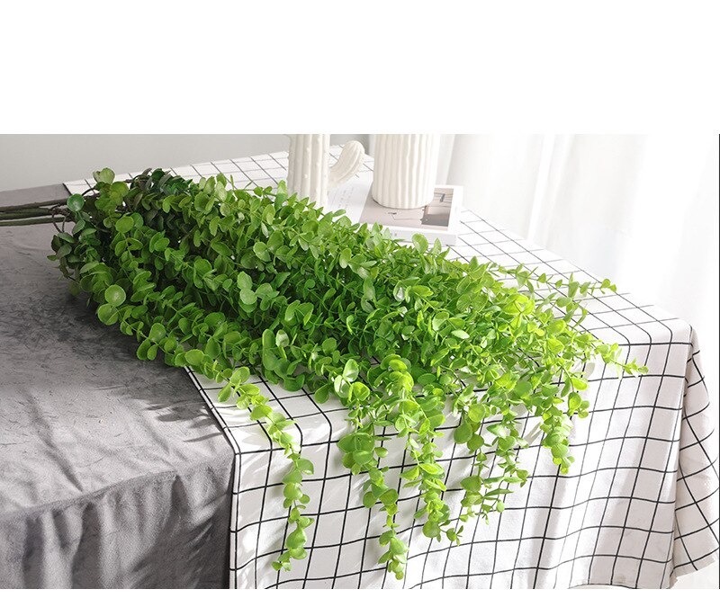 Dây Leo cúc tần ấn độ lá to - Size dài từ 90cm đến 120cm - Cây giả, hoa lụa Decor trang trí nhà cửa