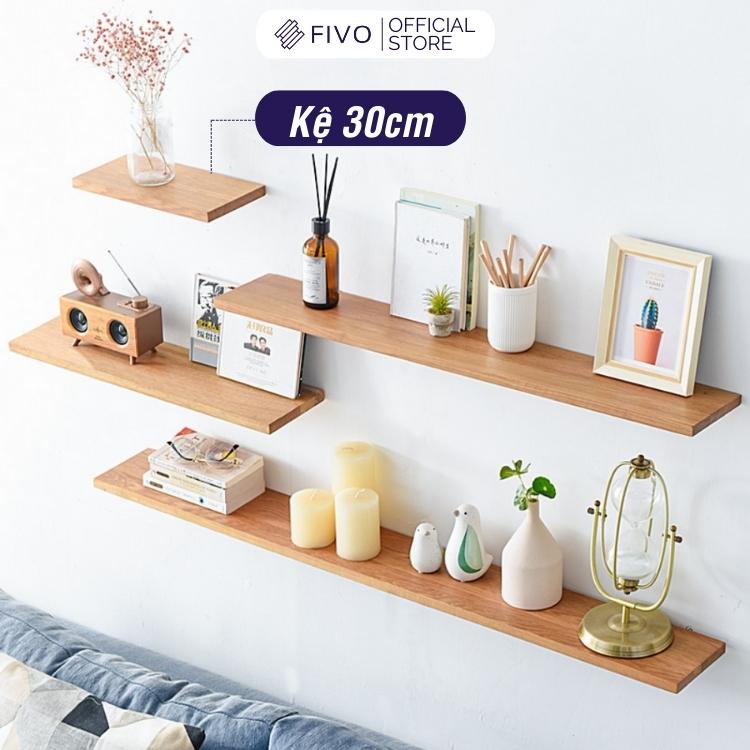 Kệ Trang Trí Treo Tường Gỗ MDF 17mm Chống Ẩm FIVO FB41 Đơn Giản Tiện Dụng Dễ Dàng Gắn Tường - Hàng Chính Hãng