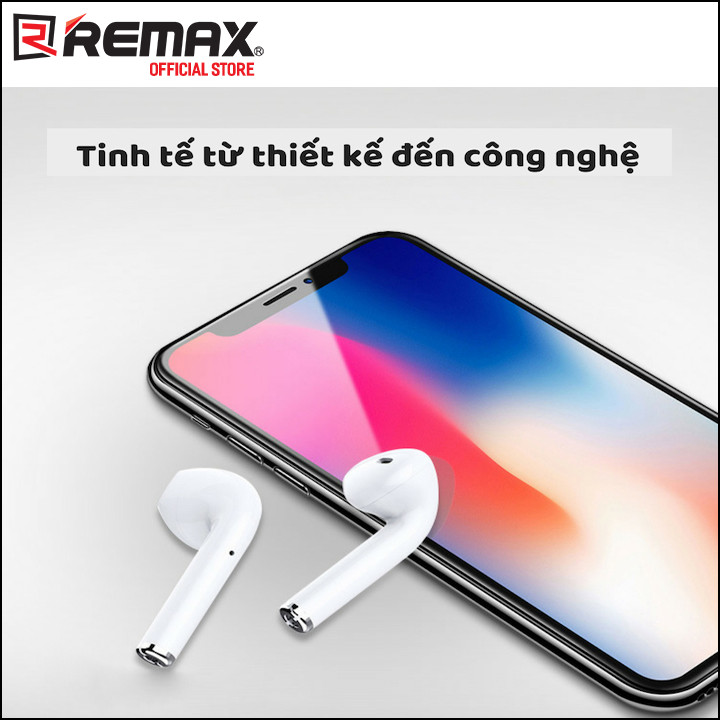 Tai Nghe Bluetooth Remax TWS AirPlus Touch + Tặng Kèm Dock Sạc Tai Nghe và Cáp Sạc Lightning - Hàng nhập khẩu