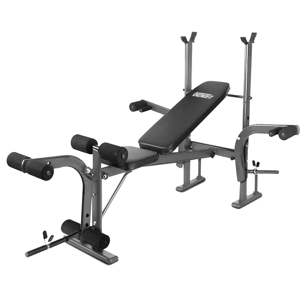 OneTwoFit 6 trong 1 Bài tập ngồi lên ghế tập tạ đa chức năng Với Giá treo tạ tập tại nhà OT039Z