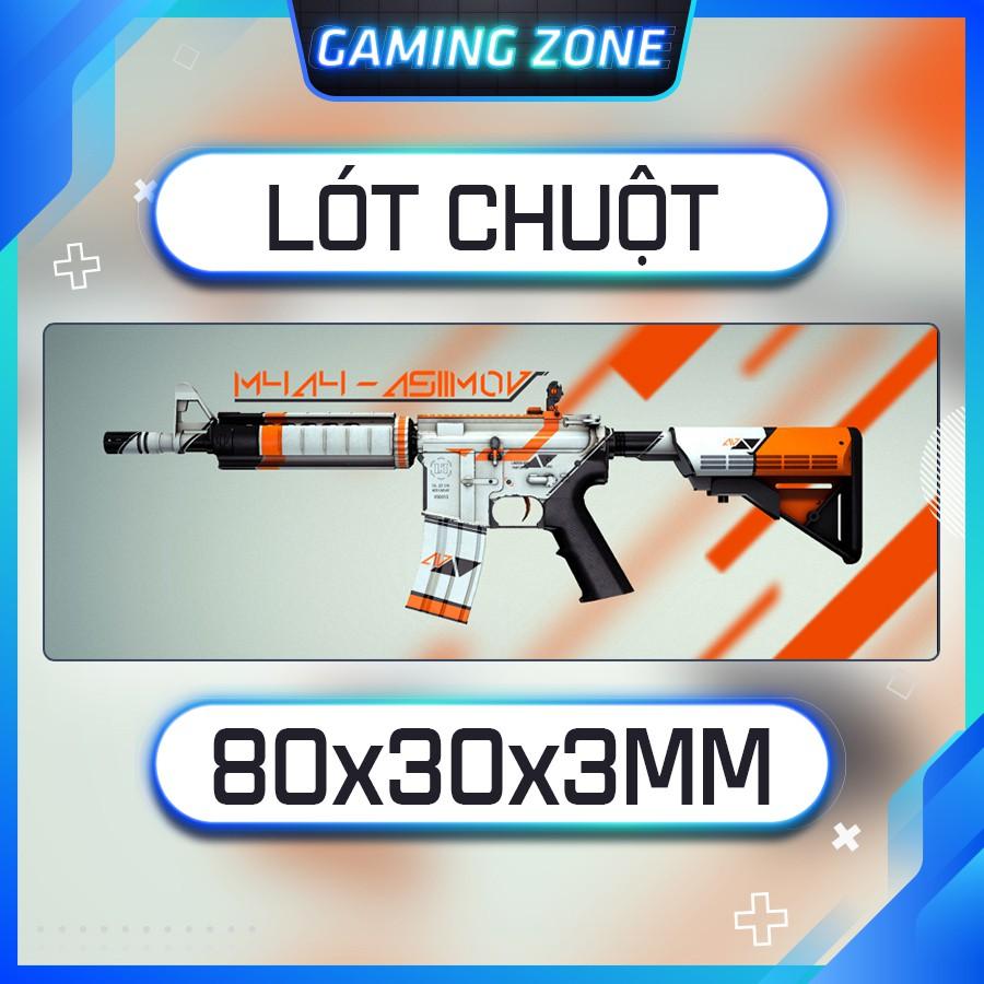 Lót chuột, bàn di chuột chơi game M4A4 Assimov chống trượt siêu bền siêu đẹp