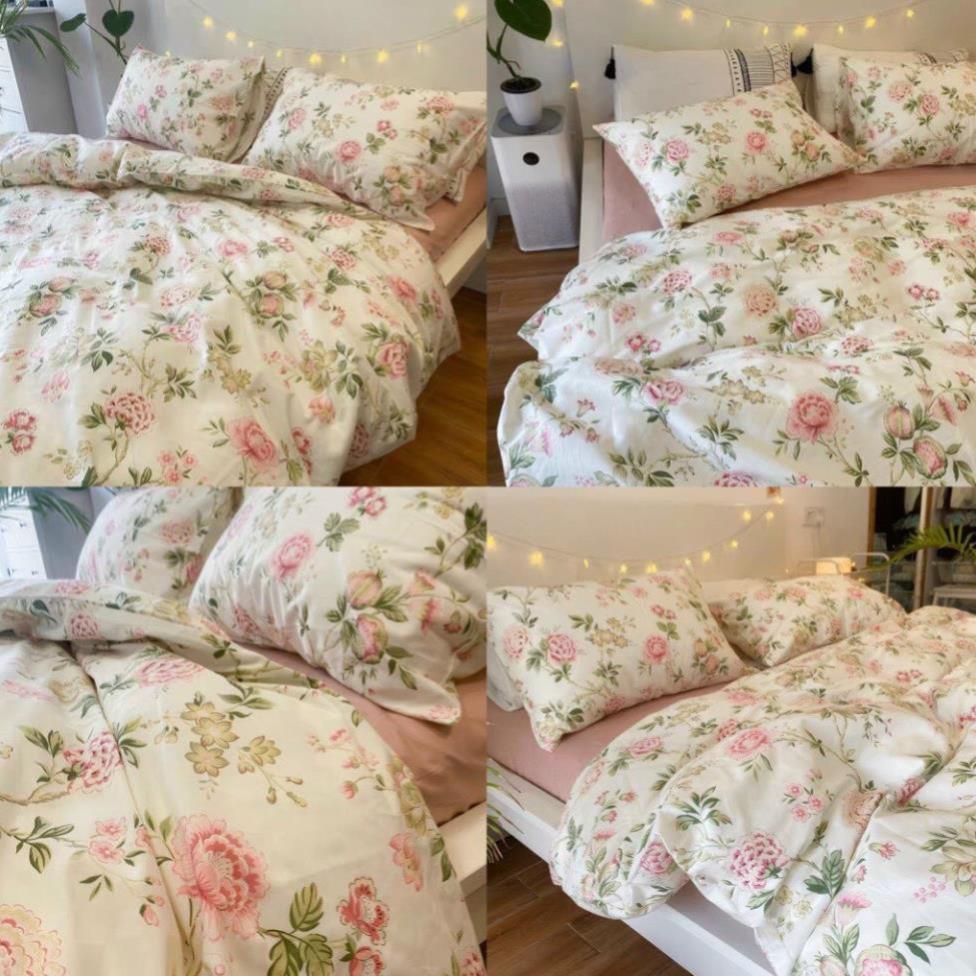 Bộ chăn ga gối Cotton Living 100% đủ size giường nệm 1m2 đến 2m*2m2