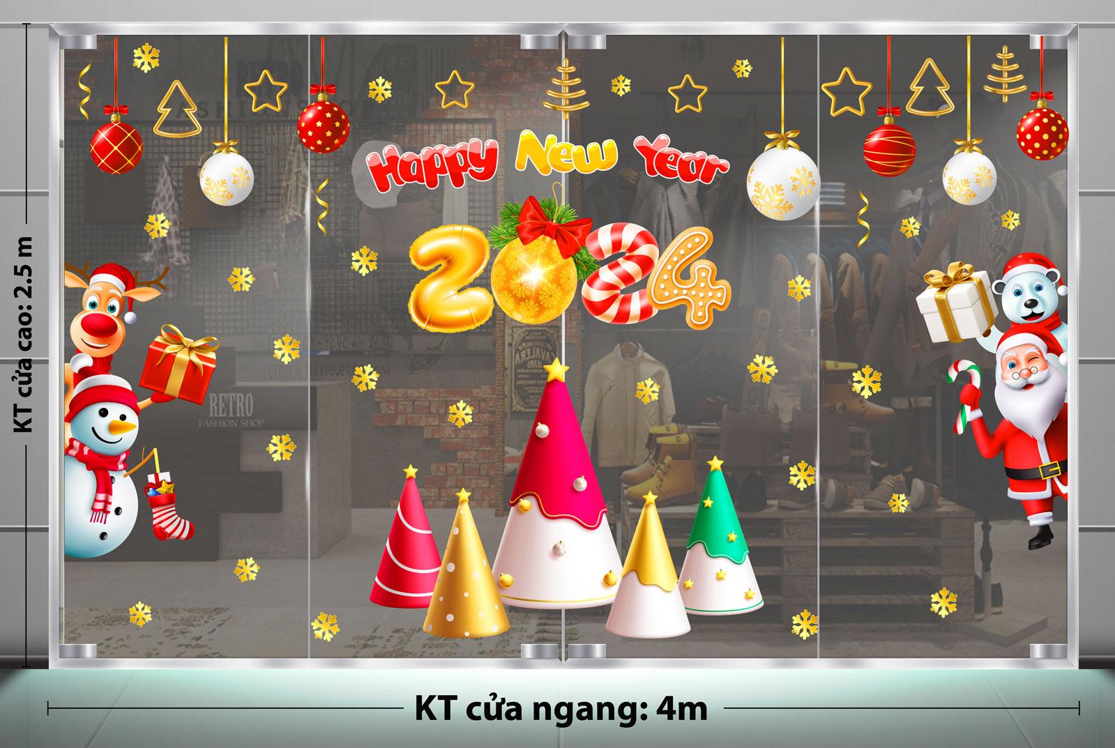 Decal trang trí NOEL 2024 combo số 128