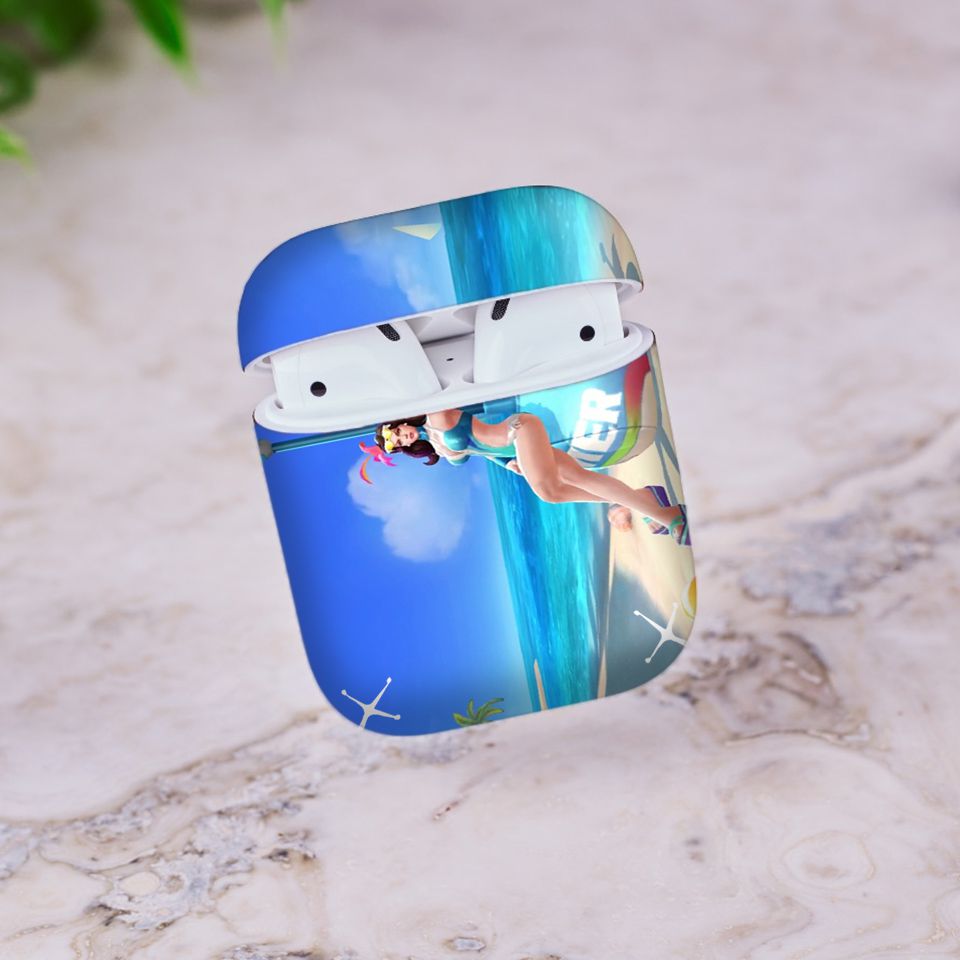 Miếng dán skin chống bẩn cho tai nghe AirPods in hình Liên Quân - Taara Tiệc bãi biển - LQM015 (bản không dây 1 và 2)