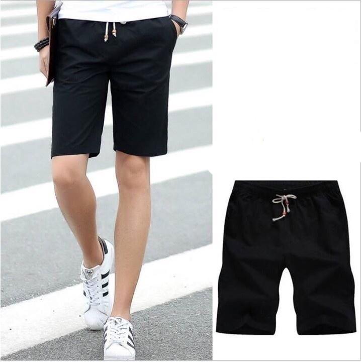 Quần Short Kaki lưng thun nam - Sọt Lững Kiểu Dáng Thể Thao Unisex sáu Màu Đen, Xám.đỏ,rêu.kem,trắng 03x