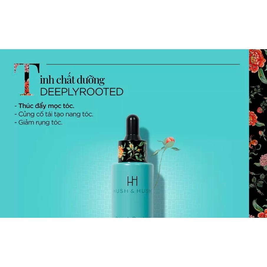 Tinh Chất Dưỡng Serum Hush &amp; Hush Deeply Rooted Giúp Da Đầu Khỏe Mạnh Mái Tóc Suôn Mượt Dày Dài 60ml