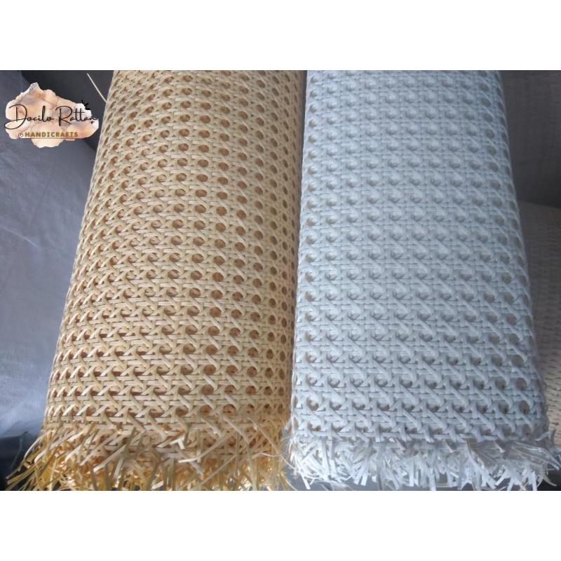 Mành lưới nhựa giả mây mắt cáo màu VÀNG, màu TRẮNG CÓ VÂN bọc cảnh cửa, cánh tủ, đầu giường decor và trang trí