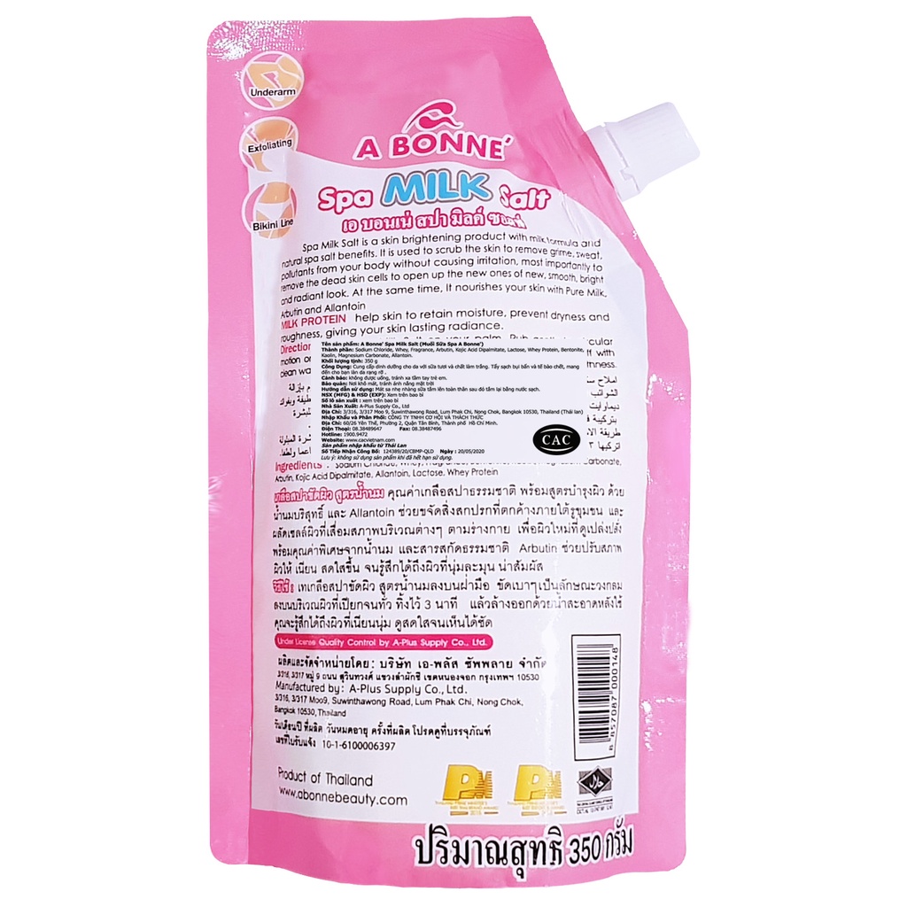 Muối tắm tẩy tế bào chết A Bonne Spa 350g Thái Lan-Tím-Yogurt