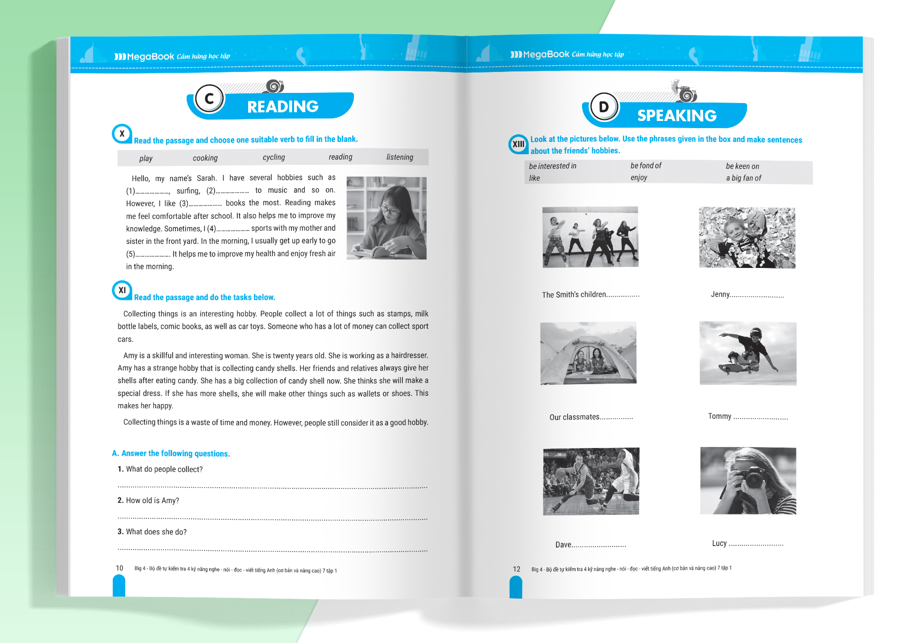 Hình ảnh Sách - Big 4 bộ đề tự kiểm tra 4 kỹ năng Nghe - Nói - Đọc - Viết tiếng Anh cơ bản và nâng cao lớp 7 tập 1 (Global) (MG)