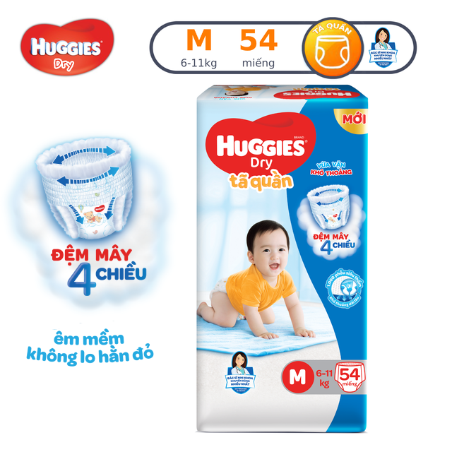 Tã quần Huggies Pant Big Jumbo M54/L48/XL42/XXL38