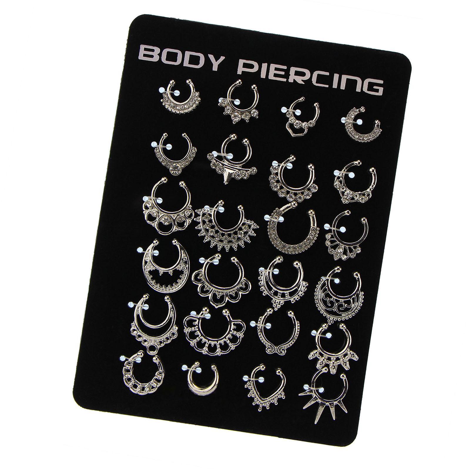 C Shape Nose Rings Nose Piercing Jewelry Septum Hanger Clip for Gold