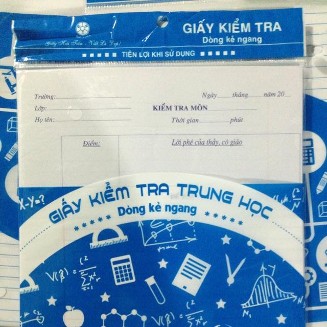 Giấy kiểm tra kẻ ngang THCS