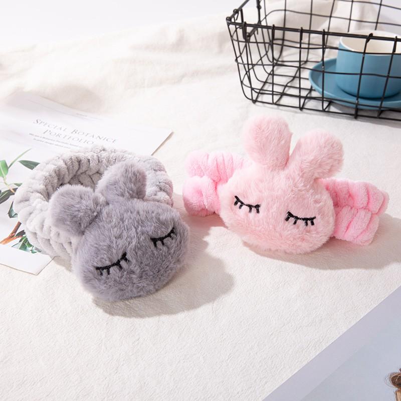 Băng Đô Bờm Cài Tóc Turban Chống Trượt Co Giãn Hình Thỏ Ngủ Siêu Xinh Mainia Shop