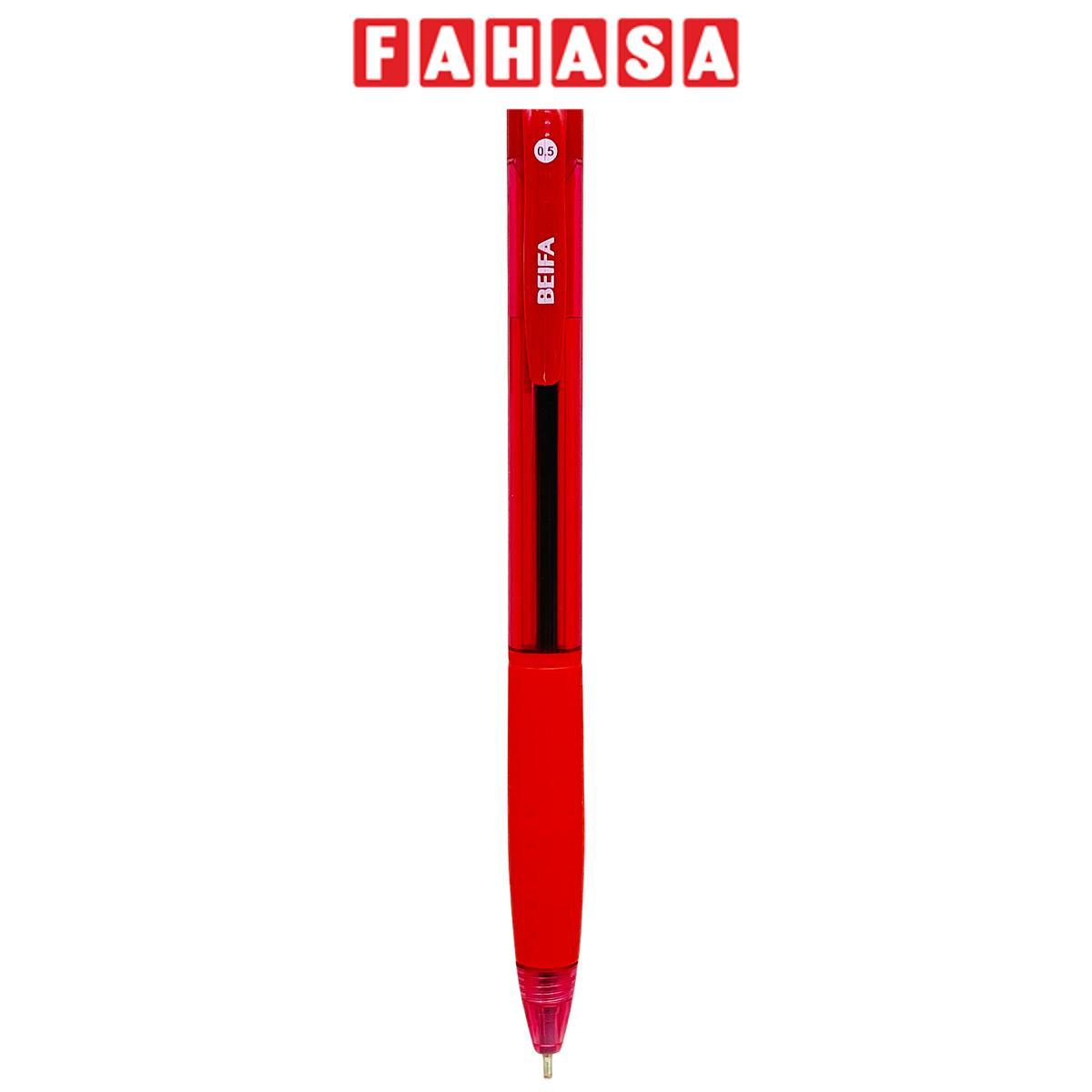 Bút Semi Gel Pen 0.5 mm - Beifa TB610 - Mực Đỏ