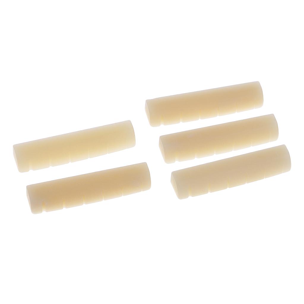 Sunnimix 5x Bò Xương Xẻ Rãnh Hạt Khắc Cho Đàn Acoustic Dân Gian Đàn Guitar Thay Thế Một Phần