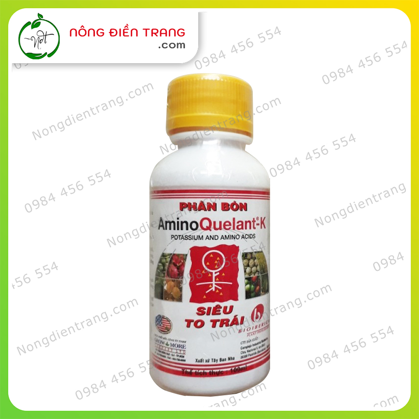 Phân Bón Lá AminoQuelant K - Chai 100ml - Amino Quelant Kali Siêu To Trái VTNN Nông Điền Trang