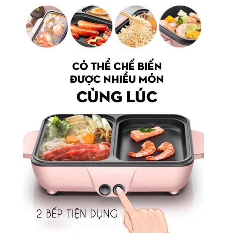 Bếp lẩu nướng 2 ngăn 2in1