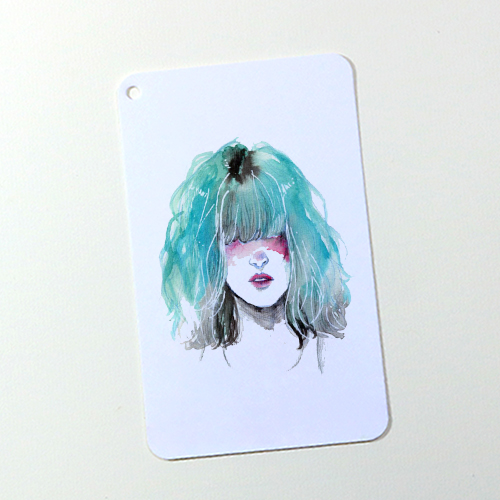 Giấy vẽ màu nước Postcard 40 tờ - vẽ đẹp cả chì và các loại màu nước, giấy dày 300gsm khổ cm, Green Art