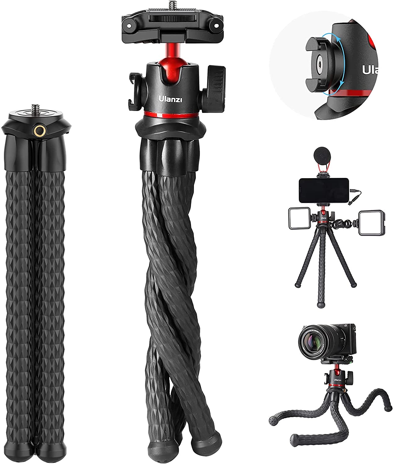 Ulanzi MT-33, Chân Tripod Bạch Tuộc Đa Năng Cho Máy Ảnh, Điện Thoại, Tải Trọng Lến Đến 2Kg - Hàng Chính Hãng