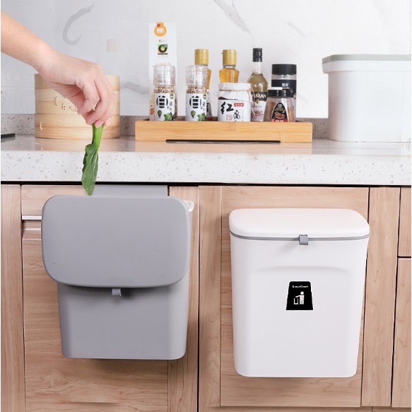 Thùng rác đa năng dán tường treo cánh tủ tiện dụng