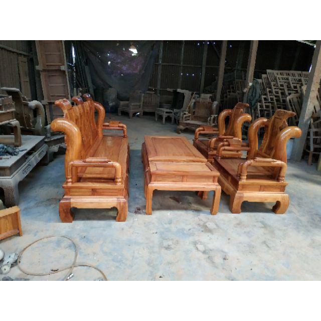 Bộ bàn ghế phòng khách mẫu tần thủy hoàng gỗ gõ đỏ