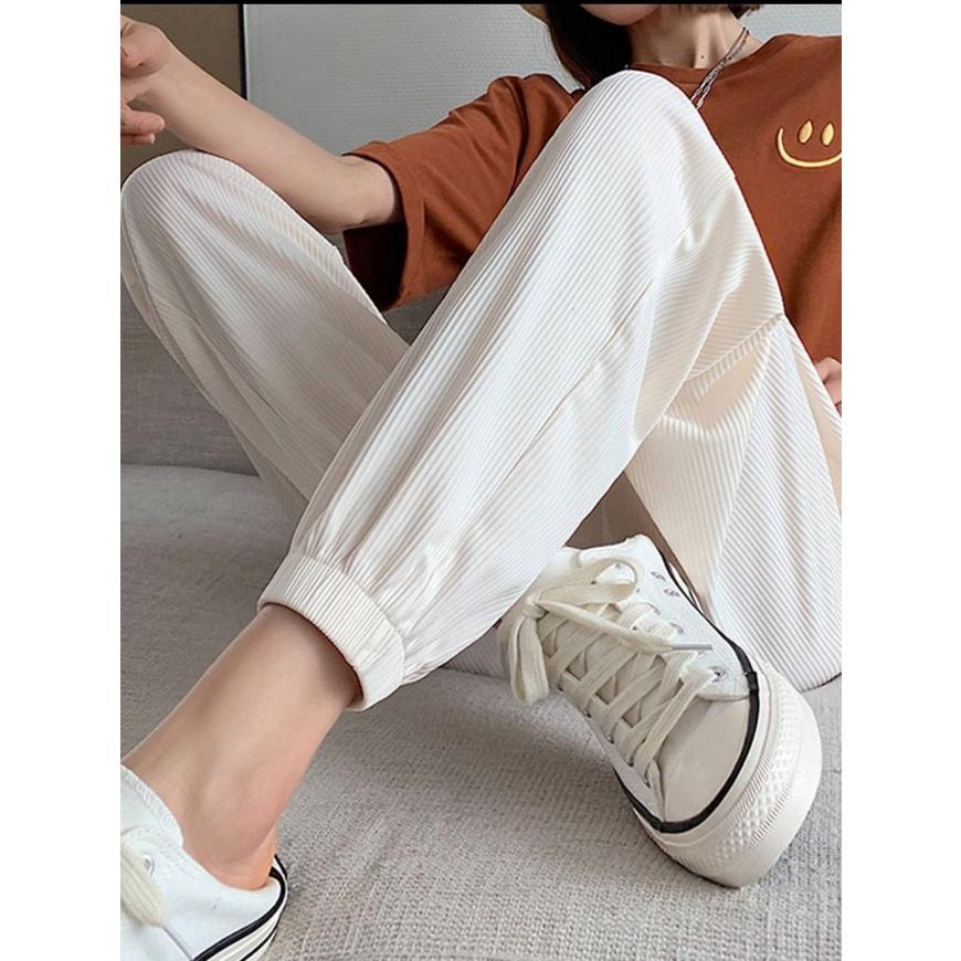 Quần Ống Rộng Chất Tổ Ong Unisex Dày Dặn Phong Cách Thể Thao Cá Tính Ulzzang