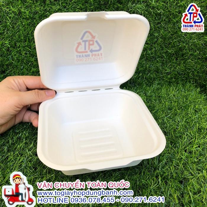 Hộp bã mía đựng bánh mochi chấm kem sữa- Hộp bả mía đựng bánh gato - bento cake - đựng bánh kem 10cm