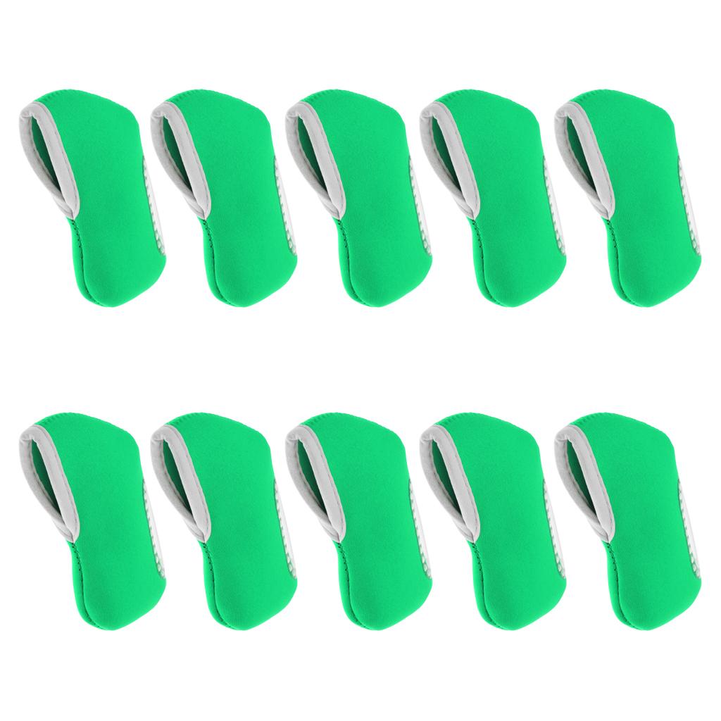 10 Pieces Golf Club Iron Headcover Putter Head Protector Cover Light Blue