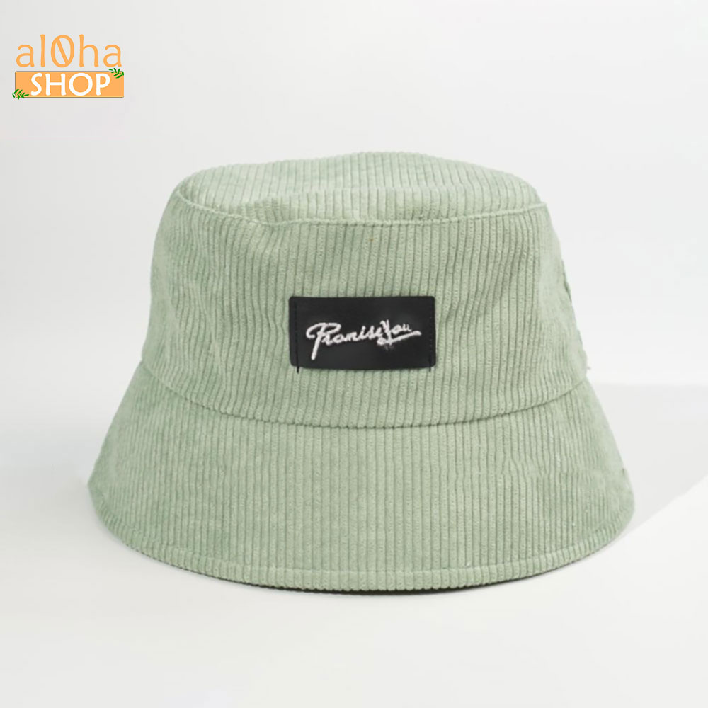 Mũ tai bèo Ulzzang - Nón bucket vải nhung tăm Unisex nam nữ - al0ha Shop