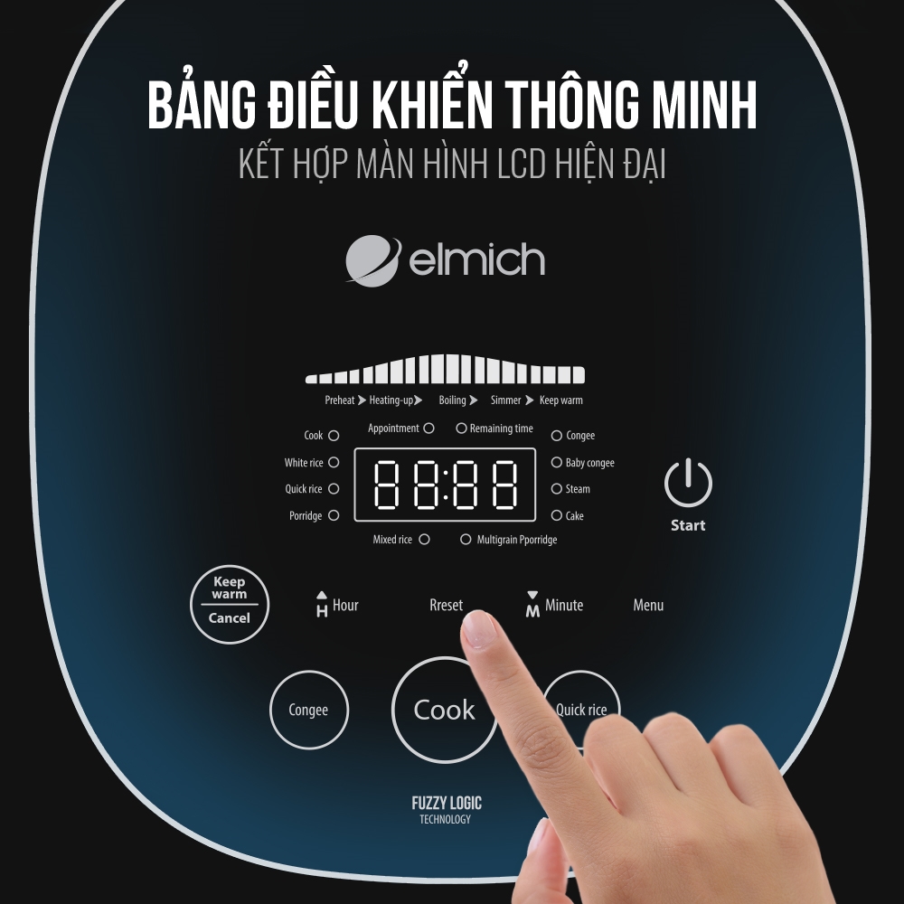 Nồi cơm điện tử Elmich RCE-1789 - Hàng chính hãng