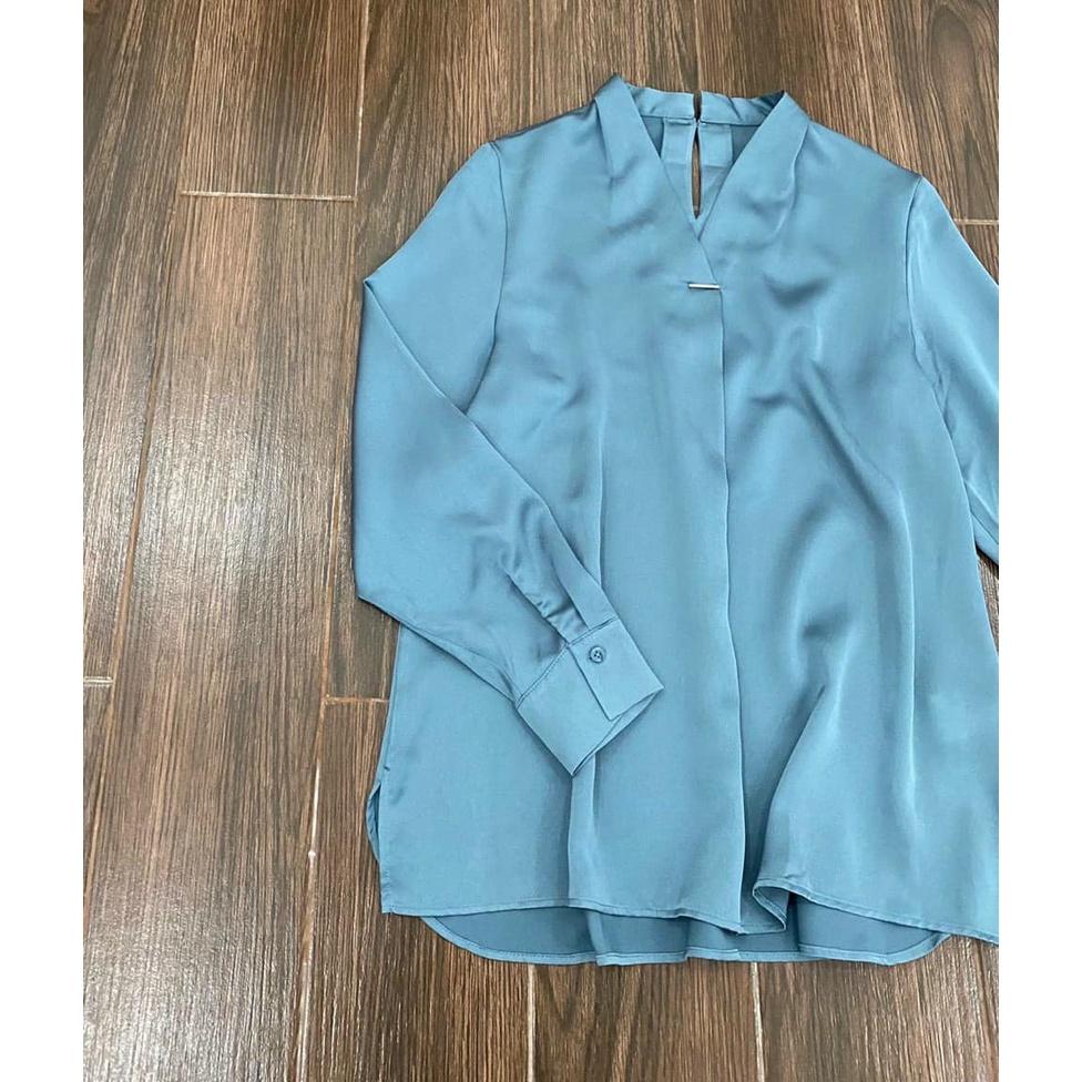 Áo sơ mi lụa satin S0uup xuất Hàn