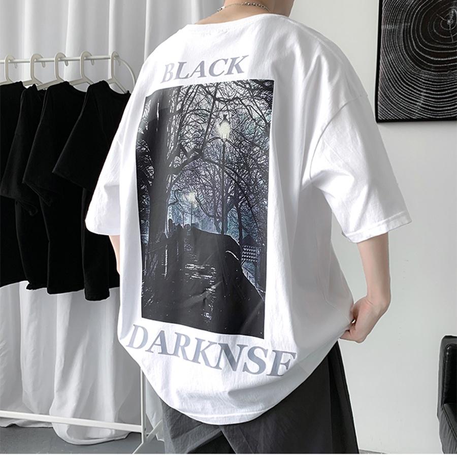 Áo thun Unisex Phong Boutique DARK SIDE phông tay lỡ nam nữ form rộng Oversize