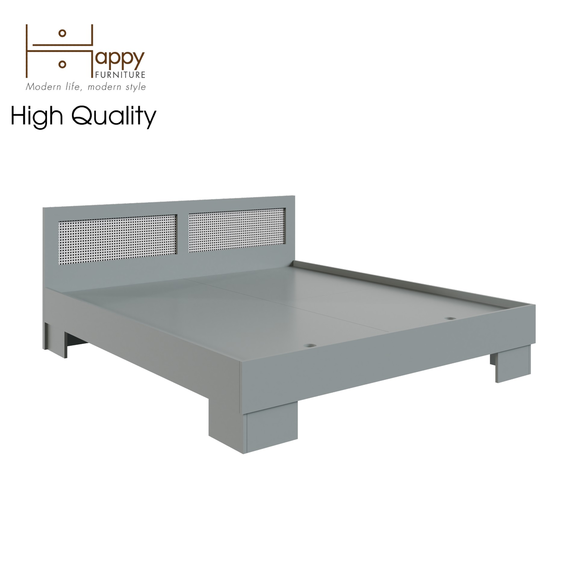 [Happy Home Furniture] ROTAN , Giường ngủ mây đan , 205cm  x 36cm ( DxC), GNG_122, GNG_123, GNG_124, GNG_125