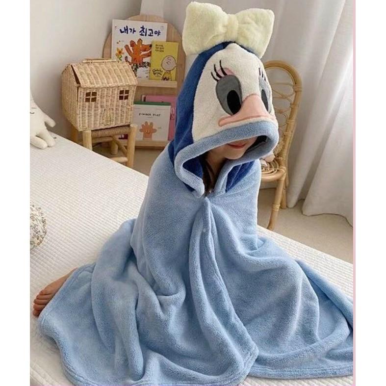 PVN20312 Khăn tắm cho bé có mũ trùm đầu dễ thương, dùng làm khăn choàng cho bé khi ra ngoài T2