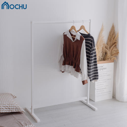 Giá Treo Quần Áo Gỗ Thông  - Single Hanger -  White