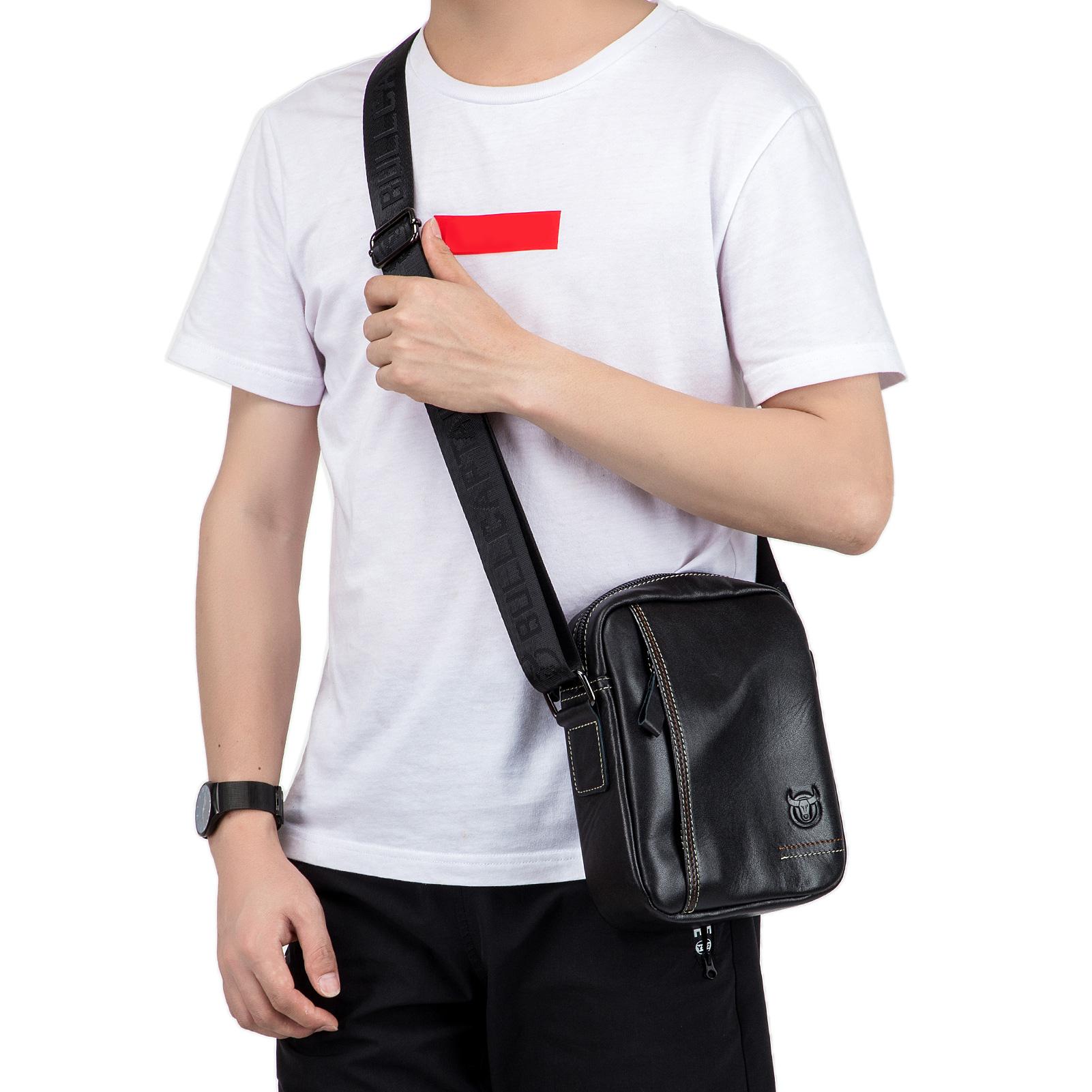 Túi Da Đeo Chéo Nam Sành Điệu Nằm Dọc Dành Cho Dân Công Sở Học Sinh Sinh Viên Bullcaptain