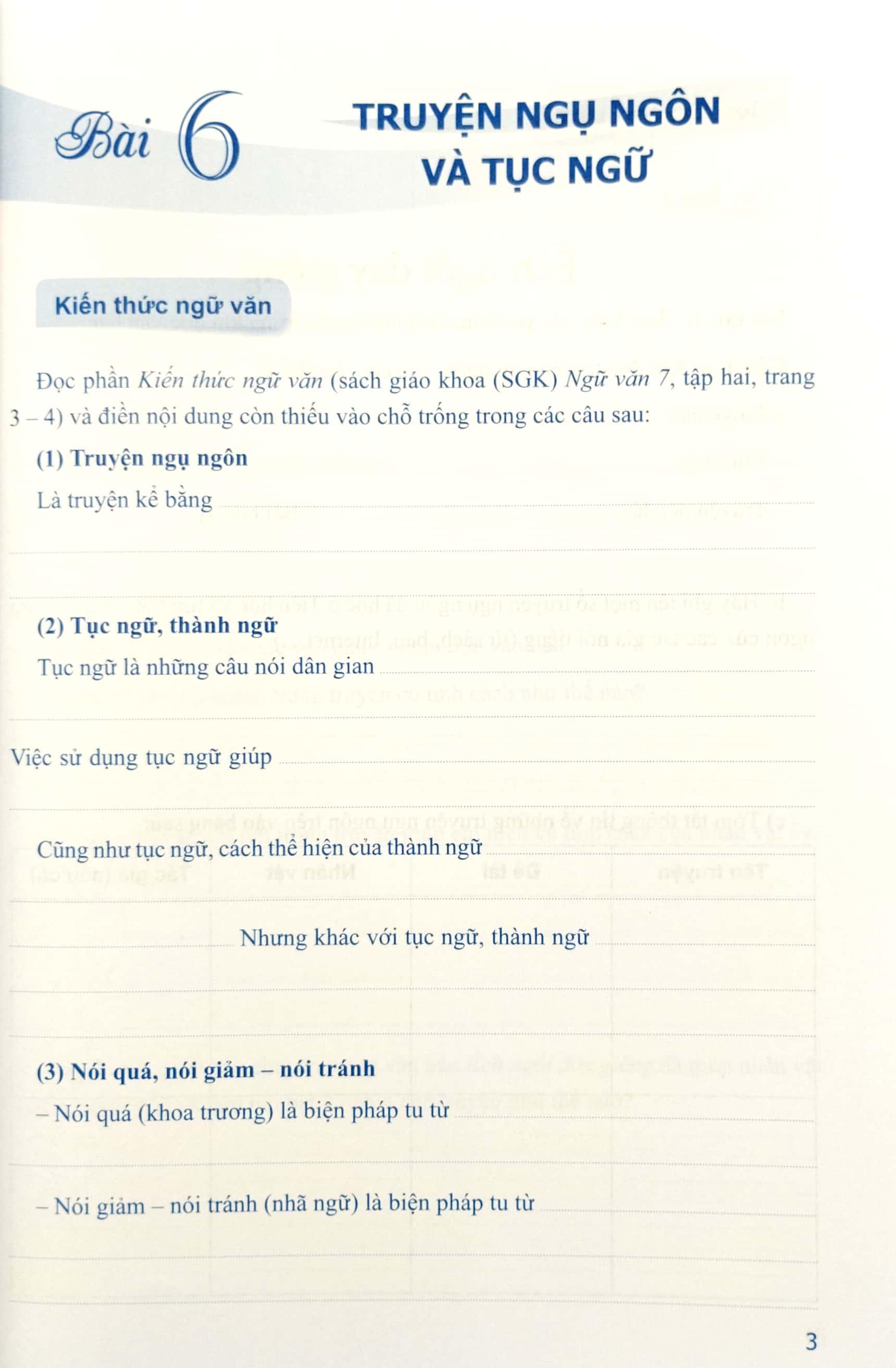 Vở Bài Tập Ngữ Văn 7 - Tập 2