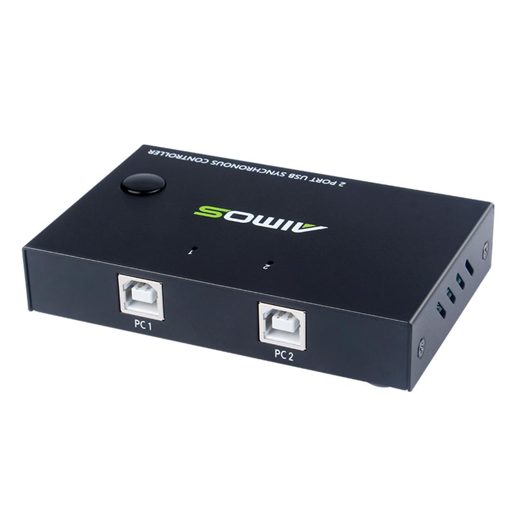 Bộ điều khiển công tắc đồng bộ AIMOS AM-KM202 2 cổng USB