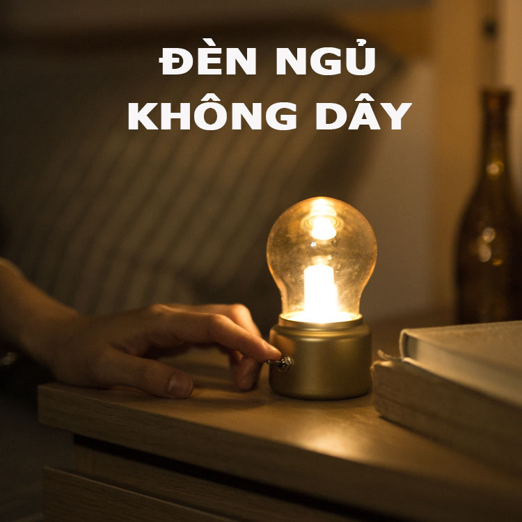 Đèn Ngủ Không Dây Để Bàn Phong Cách Cổ Điển; Trang Trí Bàn Làm Việc; Quà Tặng Độc Đáo - Hàng Nhập Khẩu