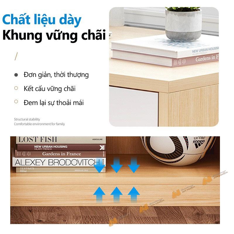 Made in VN Tủ gỗ thấp tủ kê cửa sổ, ban công nhiều ngăn có cánh cửa gỗ mdf 17mm công ty Mộc Phát AN028