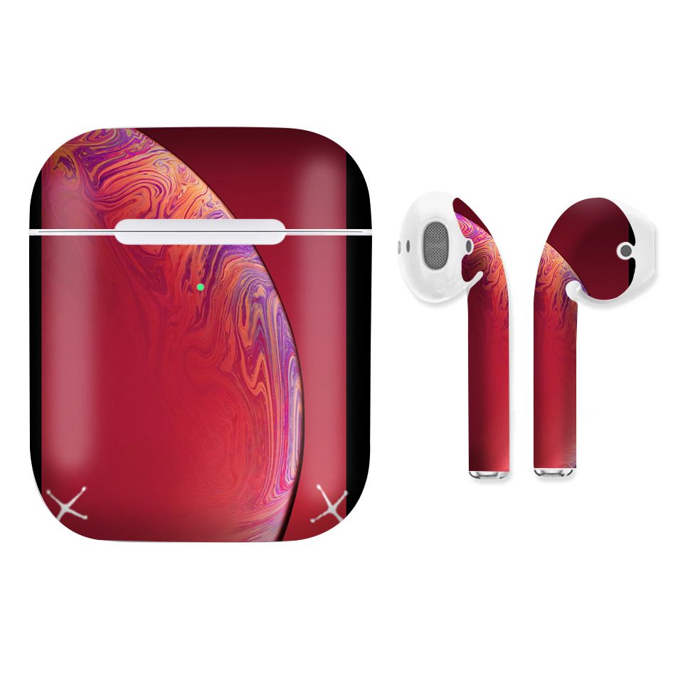 Miếng dán skin chống bẩn cho tai nghe AirPods in hình nền iP X - NeniPX005 (bản không dây 1 và 2