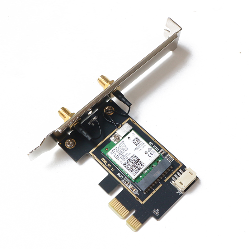 Bộ chuyển đổi khe cắm PCIE sang khe cắm M.2 WIFI Key E có hỗ trợ Bluetooth