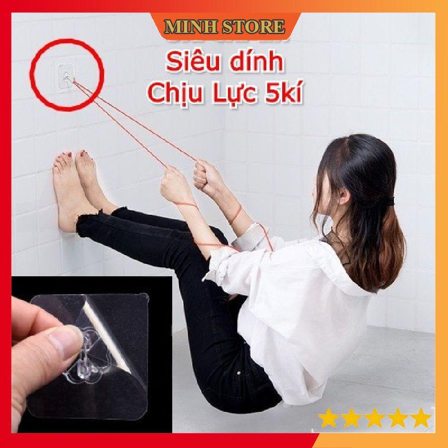 800 đồng Móc dán tường siêu dính trong suốt chịu lực tốt, móc treo đồ tiện dụng 6x6 cm - Minhstore66