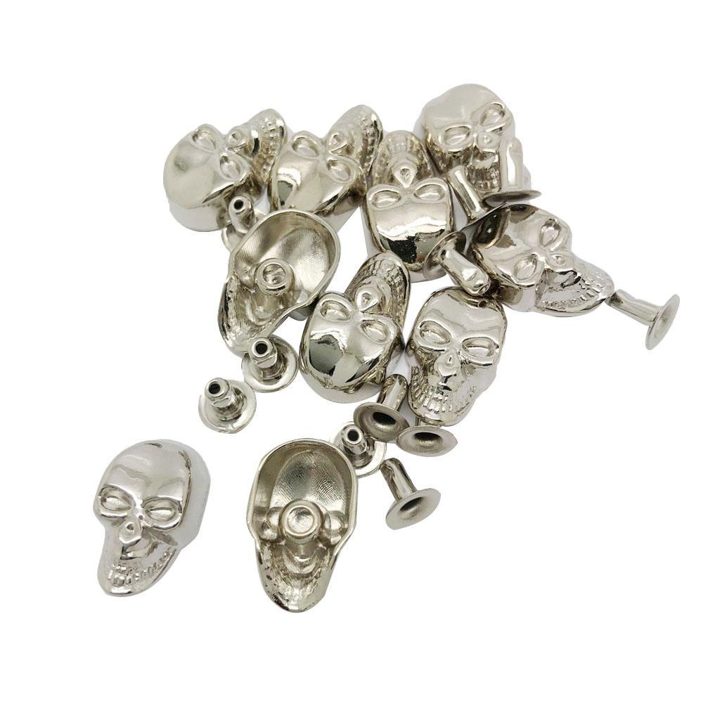 3x 10 Pieces Punk Skull Rivets Decorative Rivets Decorative Rivets Set